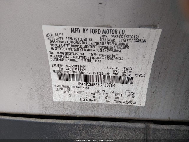 Ford Police Interceptor 2014 1FAHP2MK6EG153704 Image 9