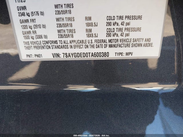 45031544 :رقم المزاد ، 7SAYGDED0TA600380 vin ، 2026 Tesla Model Y Premium Rear-wheel Drive/rear-wheel Drive مزاد بيع