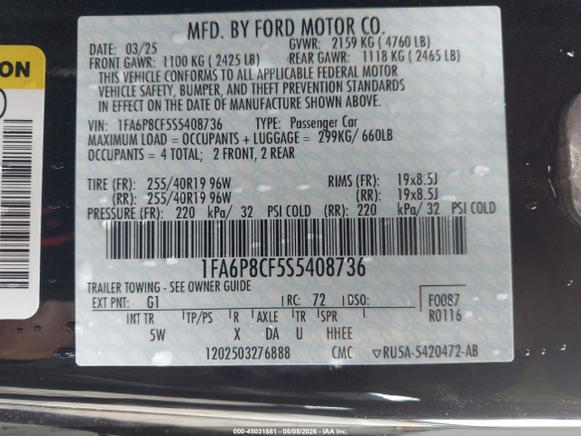 Ford Mustang Gt Premium Fastback 2025 1FA6P8CF5S5408736 Image 9