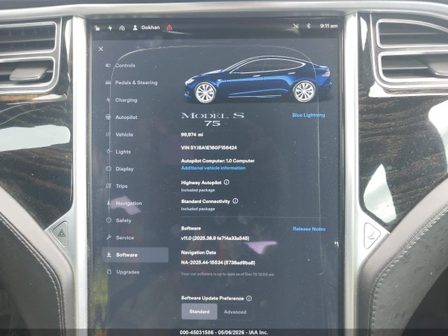 Aukcja sprzedaży 2016 Tesla Model S 60/70/75/85, vin: 5YJSA1E16GF156424, numer aukcji: 45031586