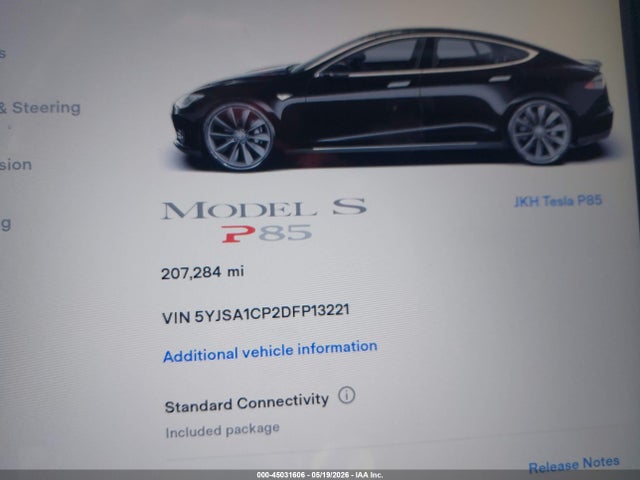 Aukcja sprzedaży 2013 Tesla Model S Performance, vin: 5YJSA1CP2DFP13221, numer aukcji: 45031606