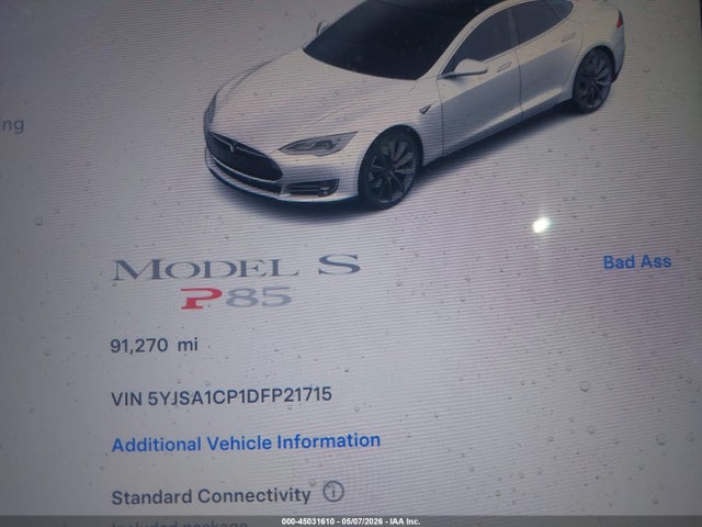 45031610 :رقم المزاد ، 5YJSA1CP1DFP21715 vin ، 2013 Tesla Model S Performance مزاد بيع