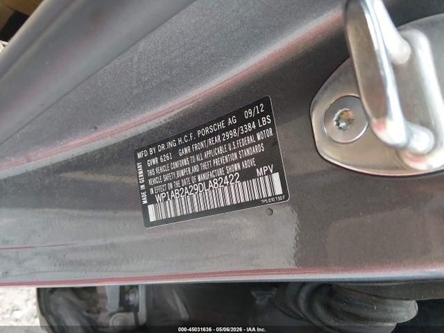 Продажа на аукционе авто 2013 Porsche Cayenne S, vin: WP1AB2A29DLA82422, номер лота: 45031636