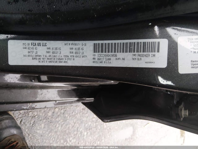 Продажа на аукционе авто 2016 Chrysler 200 Limited Platinum, vin: 1C3CCCAG4GN190596, номер лота: 45032030