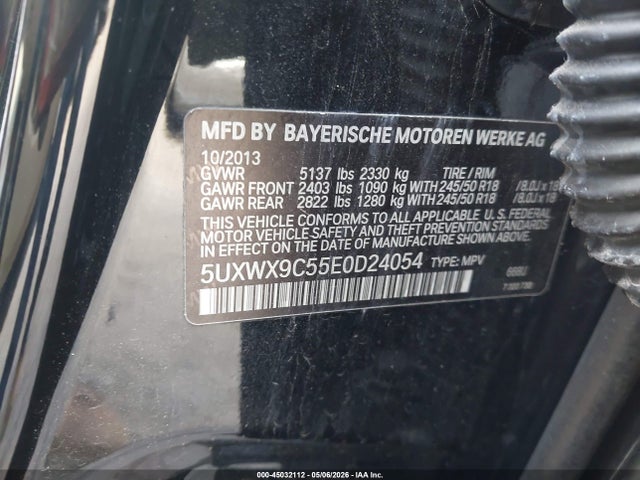 2014 Bmw X3 Xdrive28i მანქანა იყიდება აუქციონზე, vin: 5UXWX9C55E0D24054, აუქციონის ნომერი: 45032112