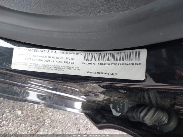ZAM57YTL5J1285257 Maserati Ghibli S Q4 Granlusso