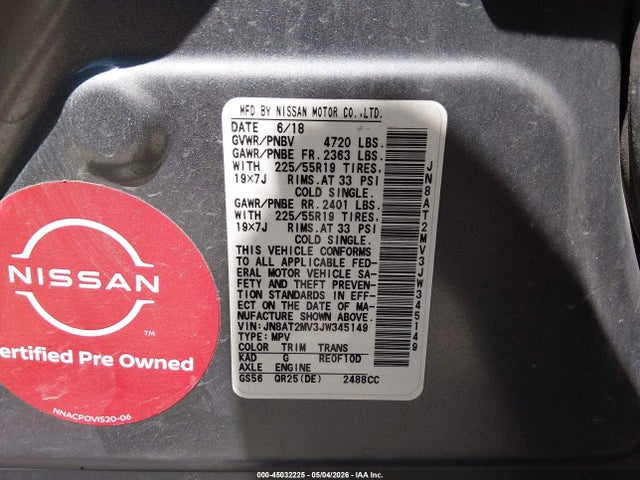 Nissan Rogue Sl 2018 JN8AT2MV3JW345149 Image 9