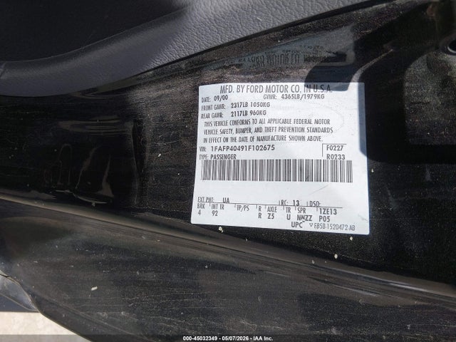 Продажа на аукционе авто 2001 Ford Mustang, vin: 1FAFP40491F102675, номер лота: 45032349