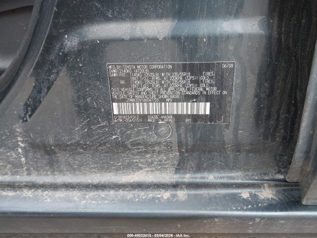 45032415 :رقم المزاد ، JTMBK32V186047723 vin ، 2008 Toyota Rav4 Sport V6 مزاد بيع