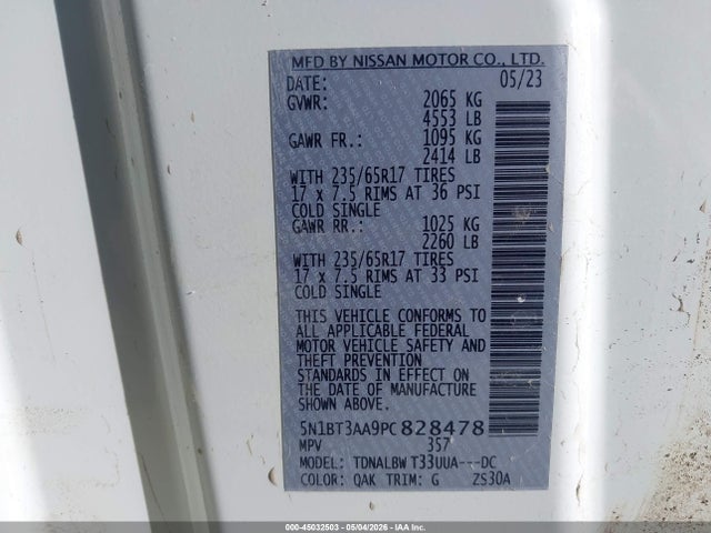 Nissan Rogue S Fwd 2023 5N1BT3AA9PC828478 Image 9