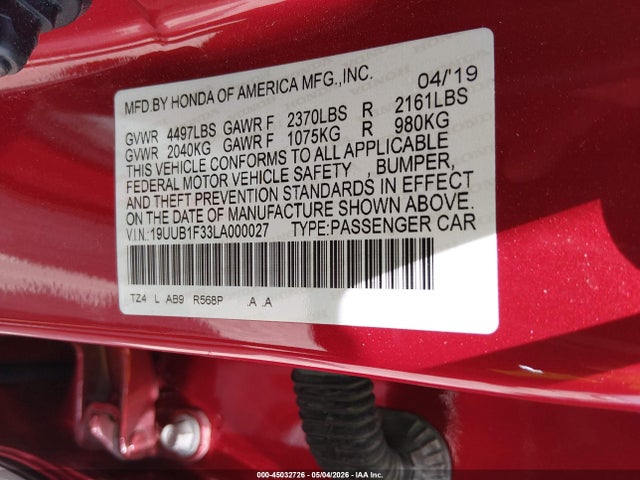 Acura Tlx Standard 2020 19UUB1F33LA000027 Image 9
