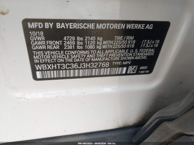 Aukcja sprzedaży 2018 Bmw X1 Xdrive28i, vin: WBXHT3C36J3H32768, numer aukcji: 45032824