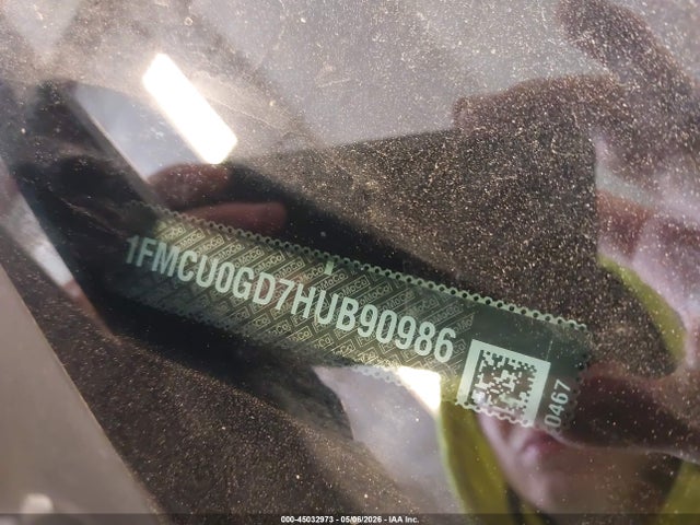 45032973 :رقم المزاد ، 1FMCU0GD7HUB90986 vin ، 2017 Ford Escape Se مزاد بيع