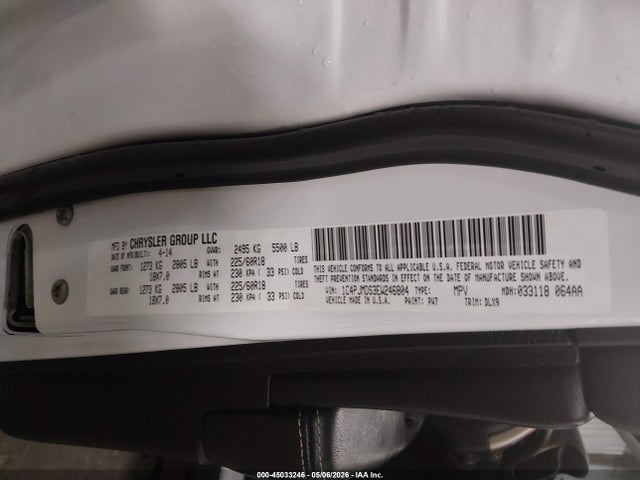 Продажа на аукционе авто 2014 Jeep Cherokee Limited, vin: 1C4PJMDS3EW246804, номер лота: 45033246
