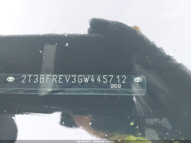 Aukcja sprzedaży 2016 Toyota Rav4 Le, vin: 2T3BFREV3GW445712, numer aukcji: 45033275