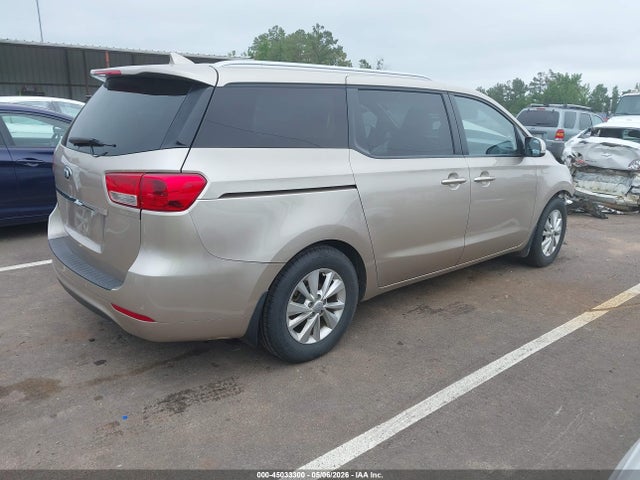 2016 Kia Sedona Lx მანქანა იყიდება აუქციონზე, vin: KNDMB5C19G6200458, აუქციონის ნომერი: 45033300