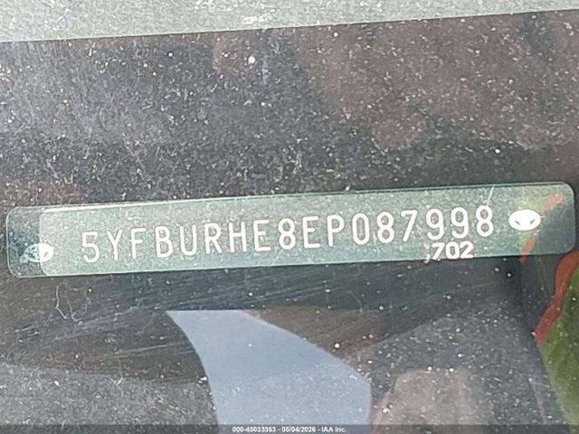 Aukcja sprzedaży 2014 Toyota Corolla Le, vin: 5YFBURHE8EP087998, numer aukcji: 45033353