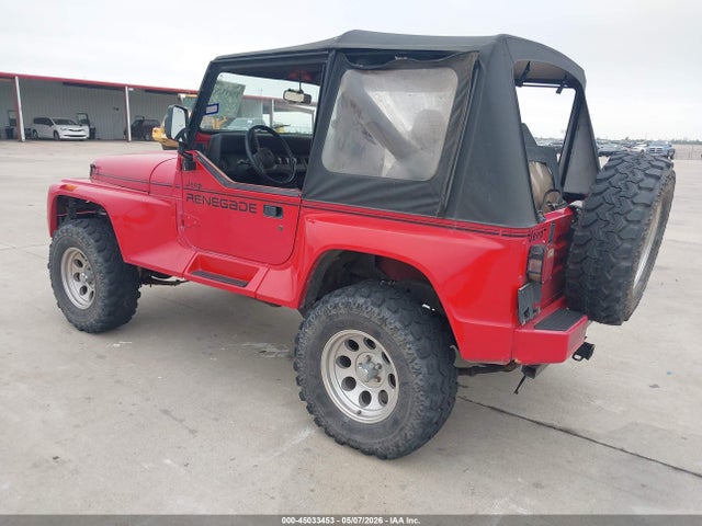 1991 Jeep Wrangler / Yj Renegade მანქანა იყიდება აუქციონზე, vin: 2J4FY69S9MJ131412, აუქციონის ნომერი: 45033453