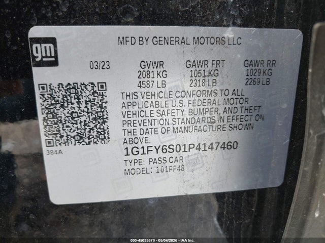 Продажа на аукционе авто 2023 Chevrolet Bolt Euv Fwd Lt, vin: 1G1FY6S01P4147460, номер лота: 45033570