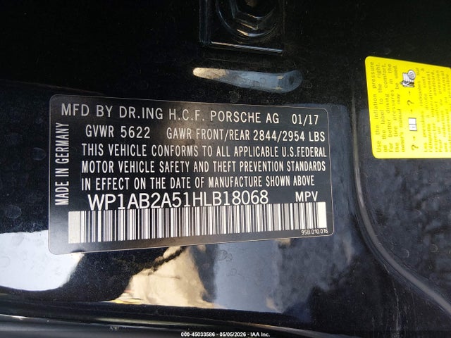 WP1AB2A51HLB18068 Porsche MACAN S