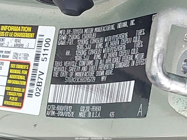 2009 Toyota Sienna Ce მანქანა იყიდება აუქციონზე, vin: 5TDZK23C99S285729, აუქციონის ნომერი: 45033837