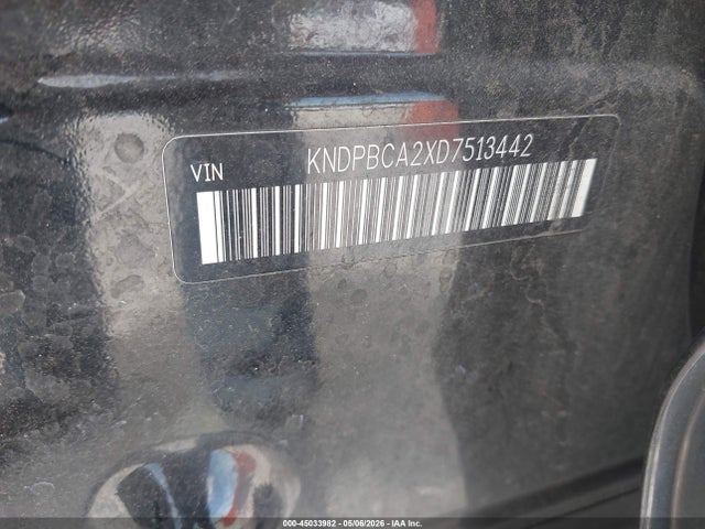 45033982 :رقم المزاد ، KNDPBCA2XD7513442 vin ، 2013 Kia Sportage Lx مزاد بيع