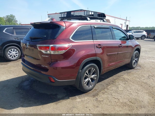 2016 Toyota Highlander Xle V6 მანქანა იყიდება აუქციონზე, vin: 5TDJKRFH3GS293383, აუქციონის ნომერი: 45034013