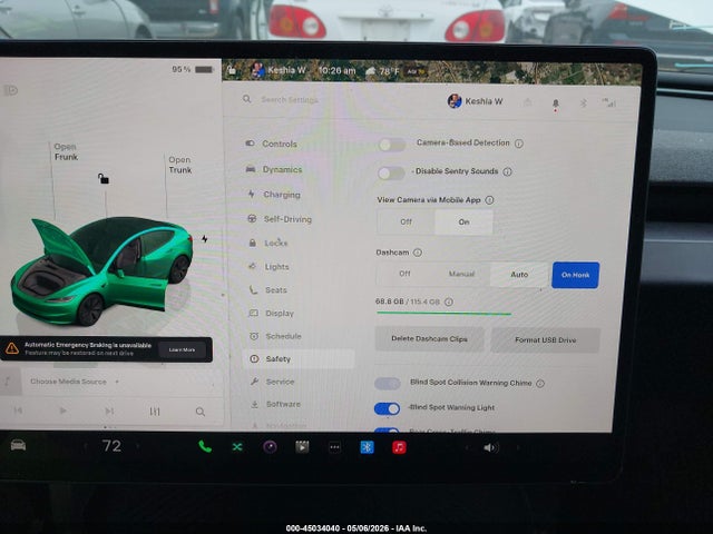 2024 Tesla Model 3 Long Range Dual Motor All-wheel Drive/rear-wheel Drive მანქანა იყიდება აუქციონზე, vin: 5YJ3E1EA3RF728786, აუქციონის ნომერი: 45034040