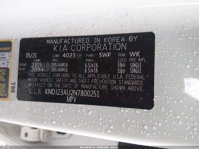 KIA SOUL LX 2022 KNDJ23AU2N7800251 Image 9