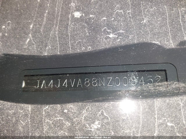 45034149 :رقم المزاد ، JA4J4VA88NZ008452 vin ، 2022 Mitsubishi Outlander مزاد بيع