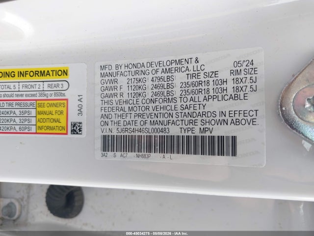 Honda Cr-v Ex Awd 2025 5J6RS4H46SL000483 Image 9