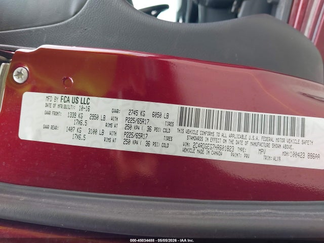 2C4RDGEG7HR601823 Dodge Grand Caravan Gt