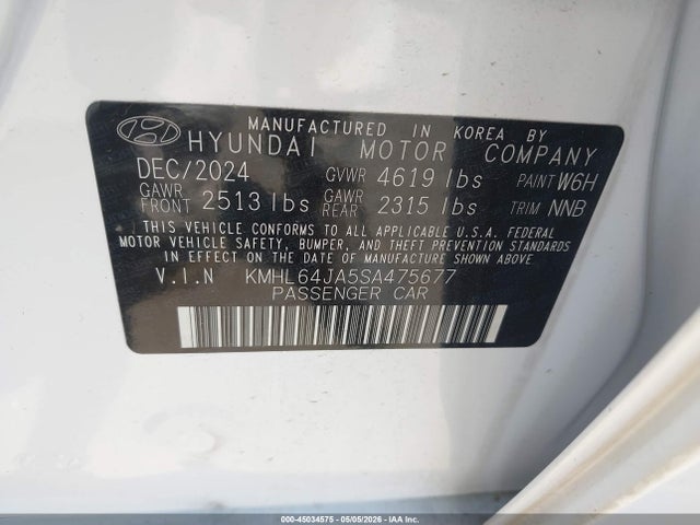 Hyundai SONATA SEL 2025 KMHL64JA5SA475677 Image 9
