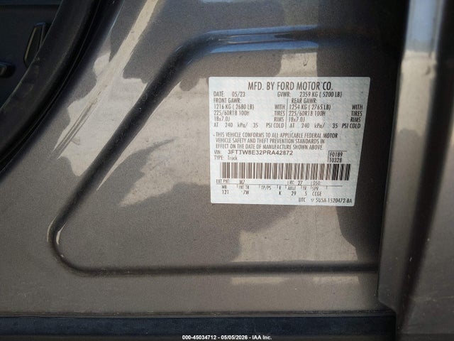 Продажа на аукционе авто 2023 Ford Maverick Xlt, vin: 3FTTW8E32PRA42872, номер лота: 45034712
