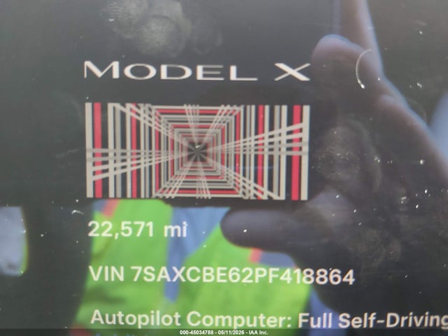 Продаж на аукціоні авто 2023 Tesla Model X Plaid Tri Motor All-wheel Drive, vin: 7SAXCBE62PF418864, номер лоту: 45034788