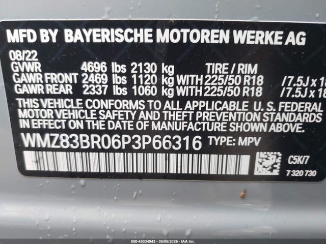 Продаж на аукціоні авто 2023 Mini Countryman Cooper S, vin: WMZ83BR06P3P66316, номер лоту: 45034943