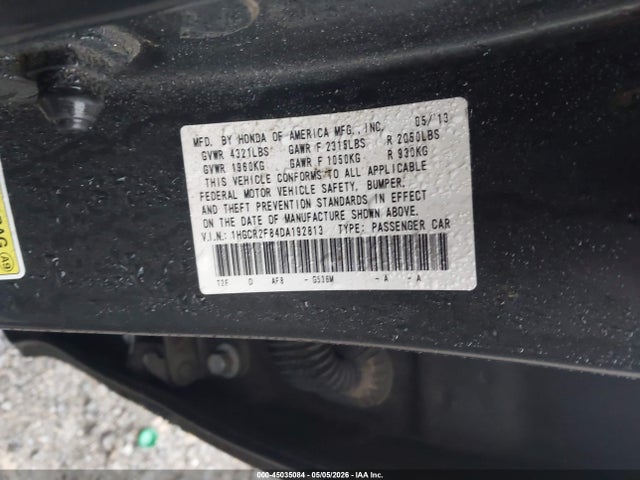 Продаж на аукціоні авто 2013 Honda Accord Ex-l, vin: 1HGCR2F84DA192813, номер лоту: 45035084