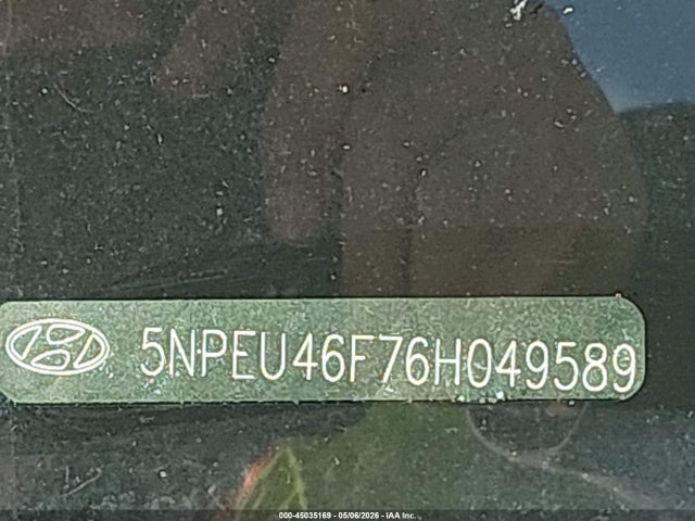 Aukcja sprzedaży 2006 Hyundai Sonata Gls V6/lx V6, vin: 5NPEU46F76H049589, numer aukcji: 45035169