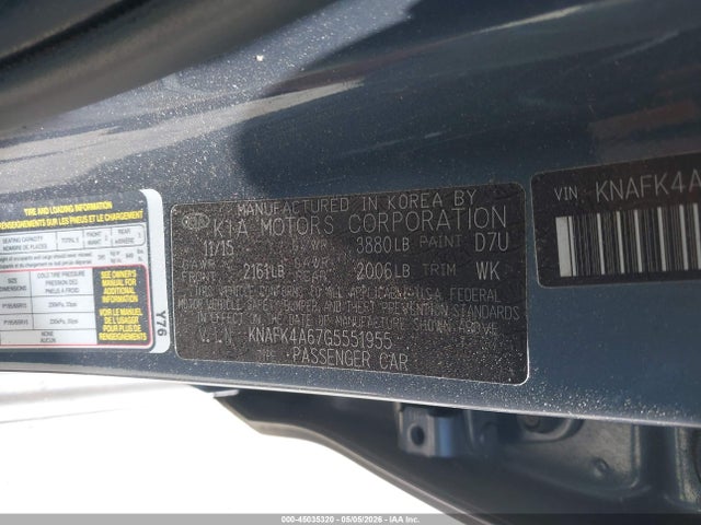 Auction sale of the 2016 Kia Forte Lx, vin: KNAFK4A67G5551955, lot number: 45035320