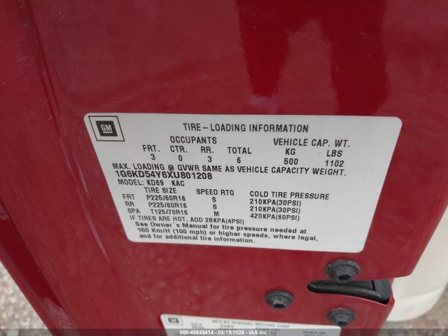 Продаж на аукціоні авто 1999 Cadillac Deville Standard, vin: 1G6KD54Y6XU801208, номер лоту: 45035414