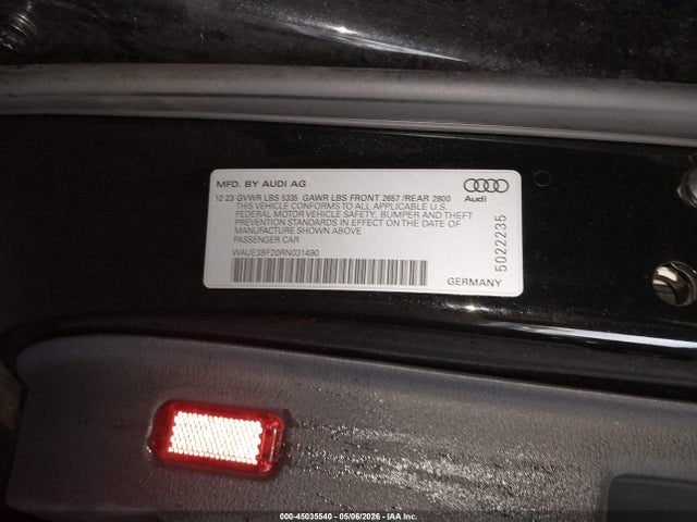 Aukcja sprzedaży 2024 Audi A6 Premium Plus 45 Tfsi Quattro S Tronic, vin: WAUE3BF20RN031490, numer aukcji: 45035540