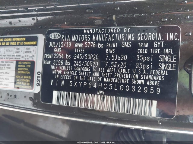 Продажа на аукционе авто 2020 Kia Telluride S, vin: 5XYP64HC5LG032959, номер лота: 45035565
