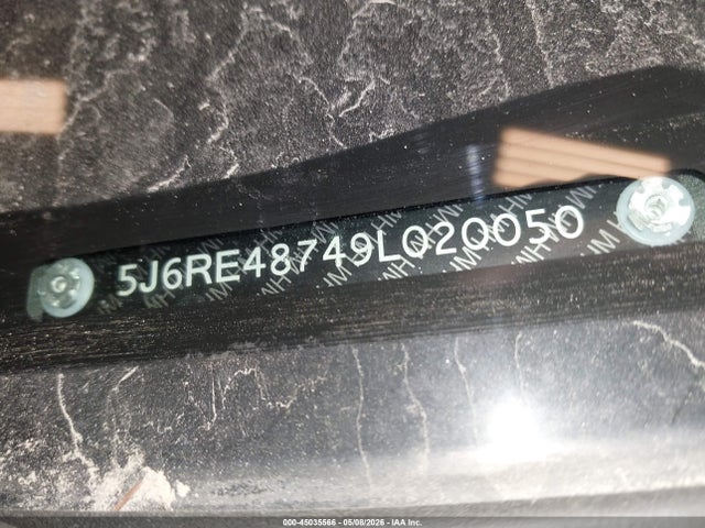 45035566 :رقم المزاد ، 5J6RE48749L020050 vin ، 2009 Honda Cr-v Ex-l مزاد بيع
