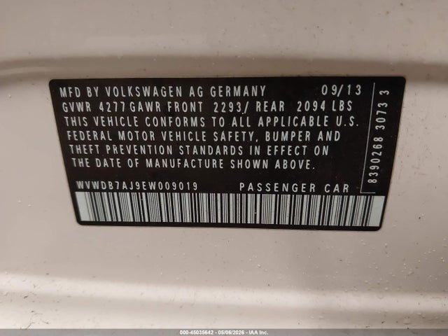 Продаж на аукціоні авто 2014 Volkswagen Golf 2.5l, vin: WVWDB7AJ9EW009019, номер лоту: 45035642