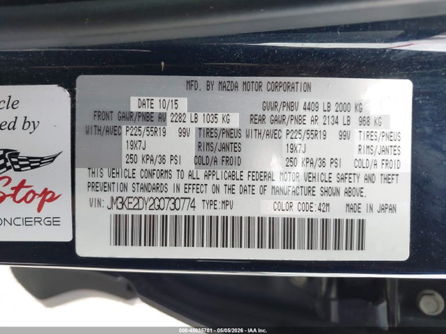 Продажа на аукционе авто 2016 Mazda Cx-5 Grand Touring, vin: JM3KE2DY2G0730774, номер лота: 45035701