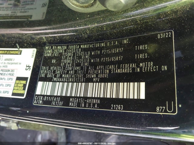 7MUAAABG3NV012381 Toyota Corolla Cross L