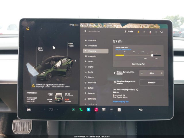 2023 Tesla Model 3 Long Range Dual Motor All-wheel Drive მანქანა იყიდება აუქციონზე, vin: 5YJ3E1EB5PF709856, აუქციონის ნომერი: 45035836