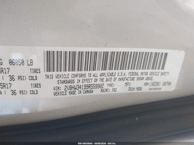 Продажа на аукционе авто 2009 Volkswagen Routan Se, vin: 2V8HW34199R559902, номер лота: 45035845