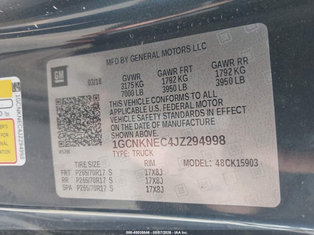 Chevrolet Silverado 1500 Wt 2018 1GCNKNEC4JZ294998 Image 9
