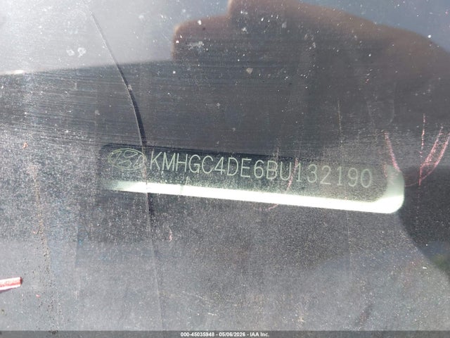 45035948 :رقم المزاد ، KMHGC4DE6BU132190 vin ، 2011 Hyundai Genesis 3.8 مزاد بيع